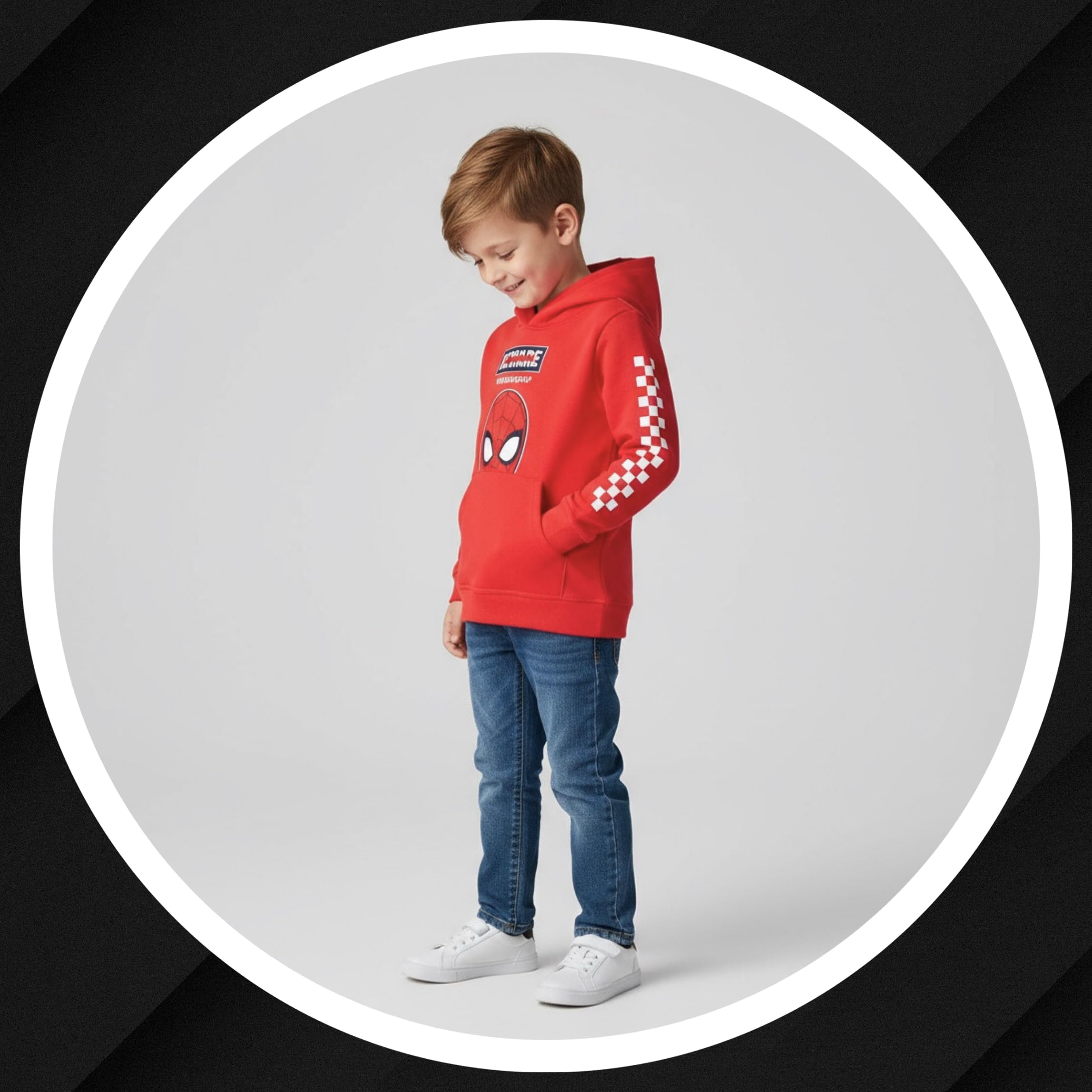 Marvel Spiderman Sweat à Capuche pour Garçon, Pull Sweatshirt Cadeau pour Enfants, Tailles 3 à 8 Ans