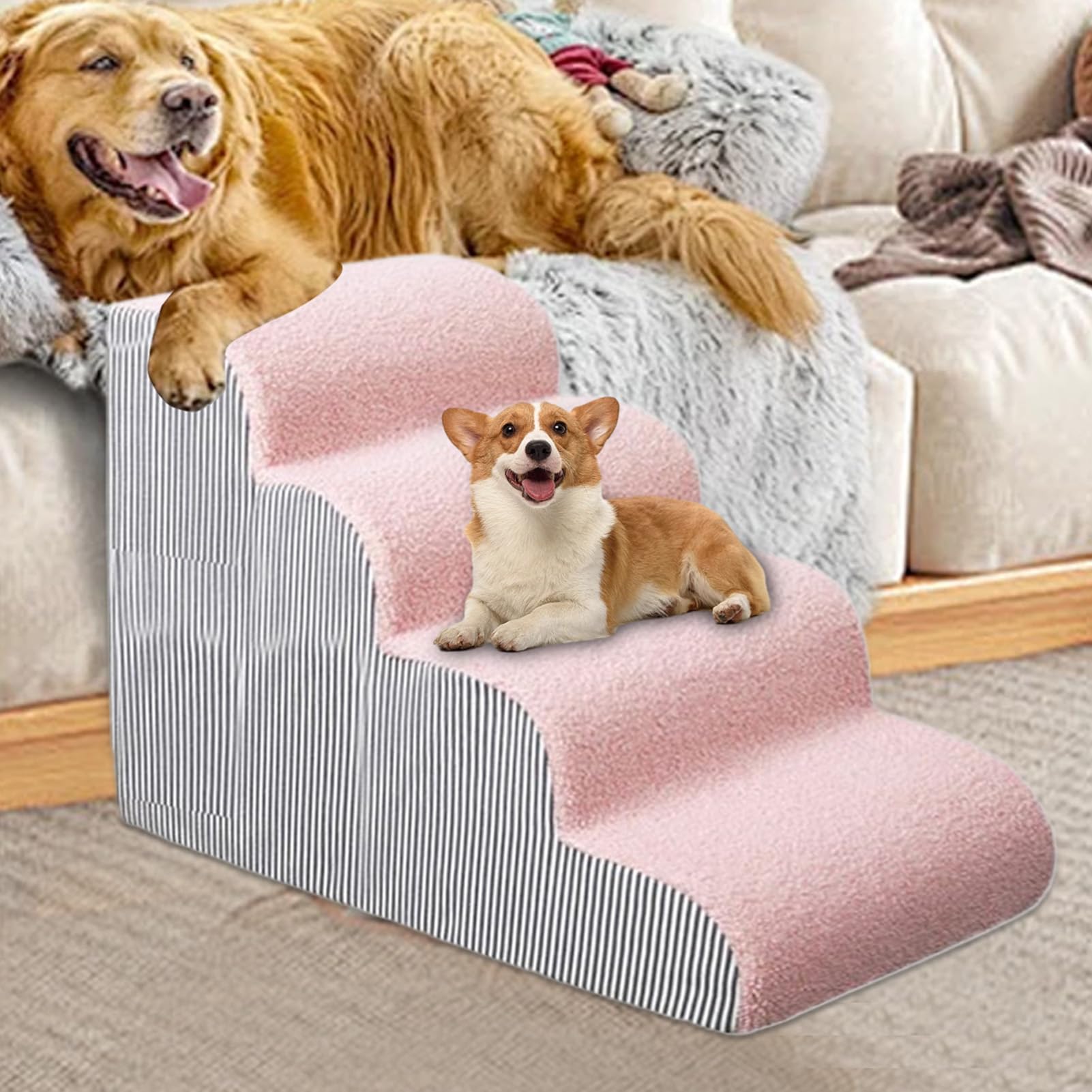 Escalones De Cama Para Perros Lavable Antideslizante