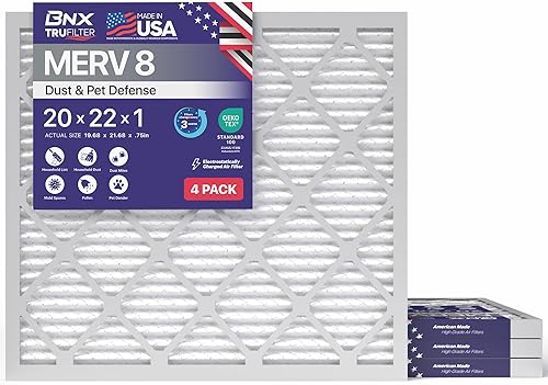 Miniatura 138 de BNX TruFilter - Filtro de aire 14 x 25 x 1 MERV 8, electrostático plisado para defensa contra polvo y mascotas, para aire acondicionado, HVAC