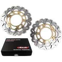 Arashi Front Brake Discs Rotors for Suzuki GSX1300R Hayabusa 2008-2020, GSF BANDIT 650 06-12, GSF 1200 06, GSF 1250 07-11, GSX600F 98-10, DL650 VSTROM 650 07-12, DL1000 ABS 14-19, Gold