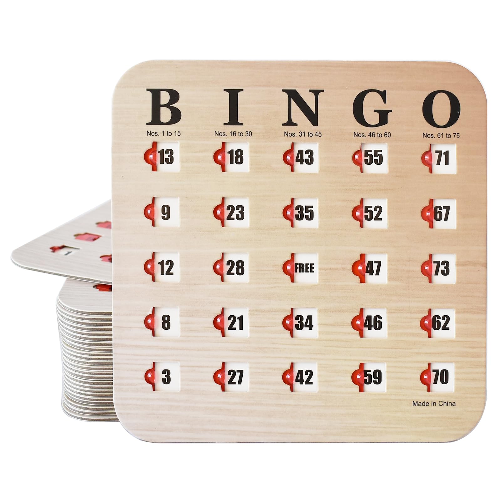 Amazon.com : Yuanhe Bingo Cards with Sliding Windows - Reusable