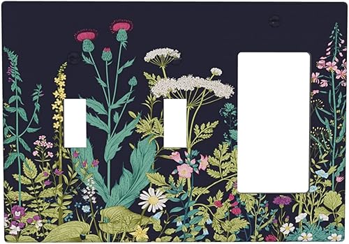 Miniatura 98 de Placa de pared dúplex de receptáculo de dispositivo de 1 gang de madera envejecida blanca gris con veta de tablón, cubierta de enchufe eléctrico de