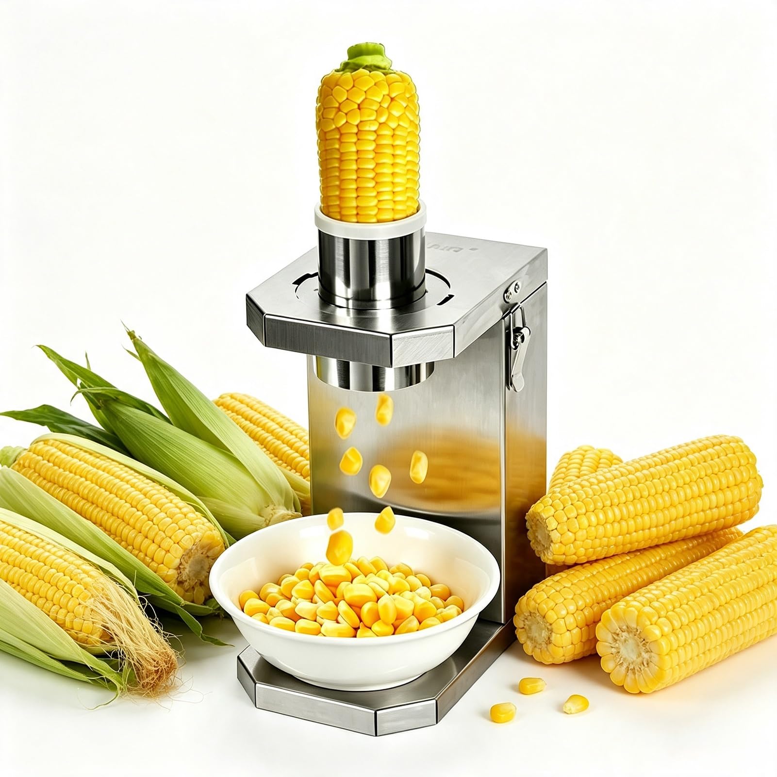 Sgranatrice Elettrica Per Mais, Sgranatrice Per Mais In Acciaio Inox, Trebbiatrice Commerciale Per Mais, Attrezzo Per Sgranare Le Pannocchie Di Mais Per Uso Domestico E Agricolo