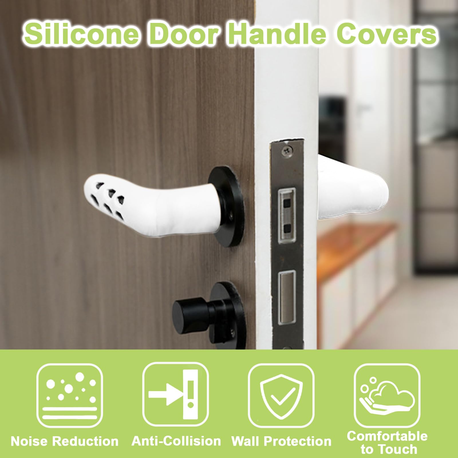 Paraurti Per Maniglie Porta In Silicone - 6 Pezzi, Protezione Morbida Per Pareti E Mobili - Foto 4