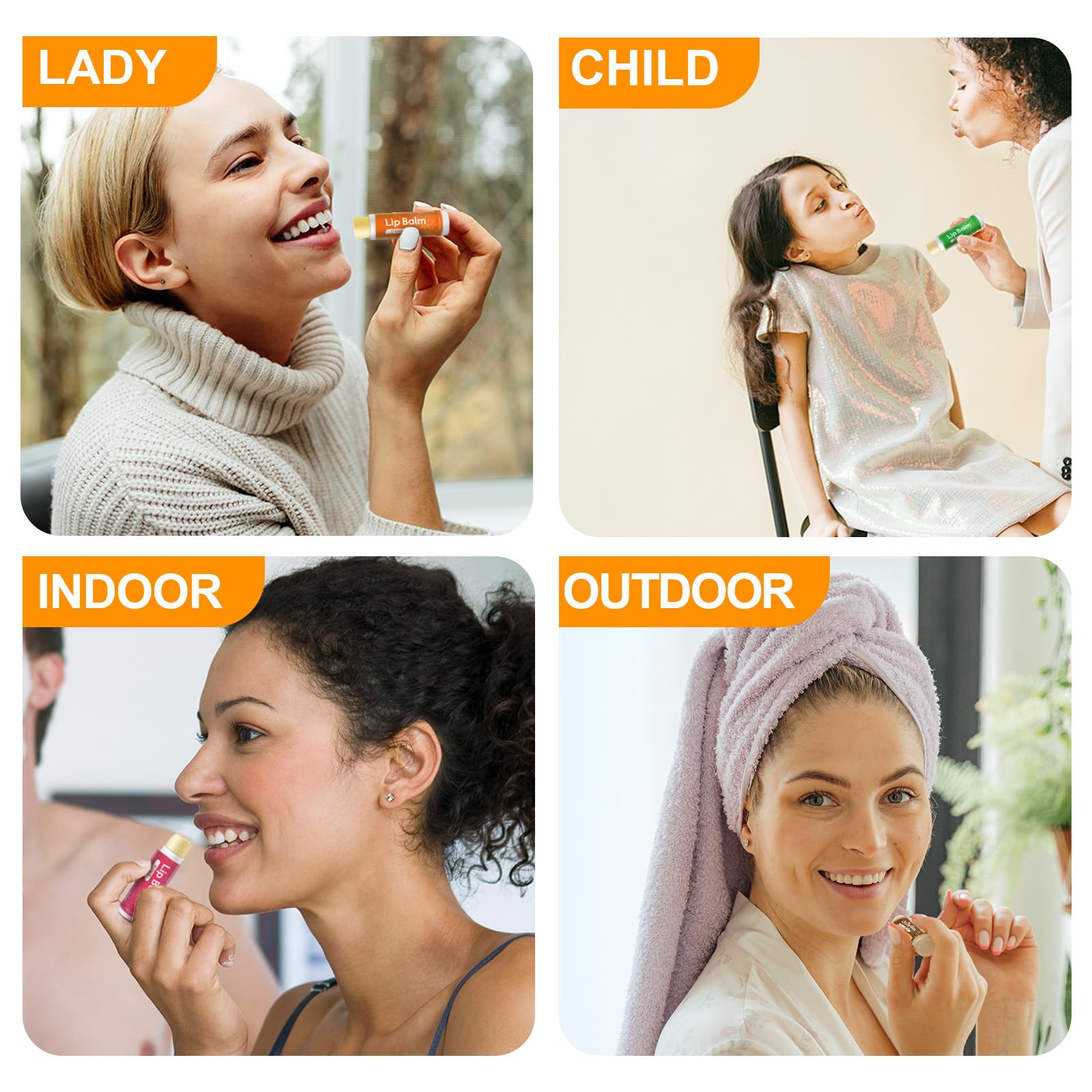 Paquete de 10 bálsamos labiales naturales a granel con vitamina E y aceite de coco para el día de San Valentín, la mejor opción – Hidratante, calmante y reparador de labios secos y agrietados – 10 5