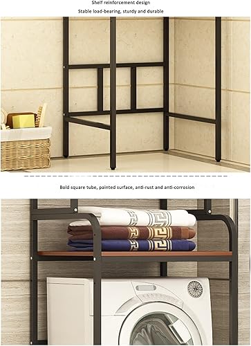 Miniatura 6 de Usknxiu Estante para lavadora, organizador de balcón, estante multifuncional de almacenamiento de suelo para cocina y baño, estante de ajuste para