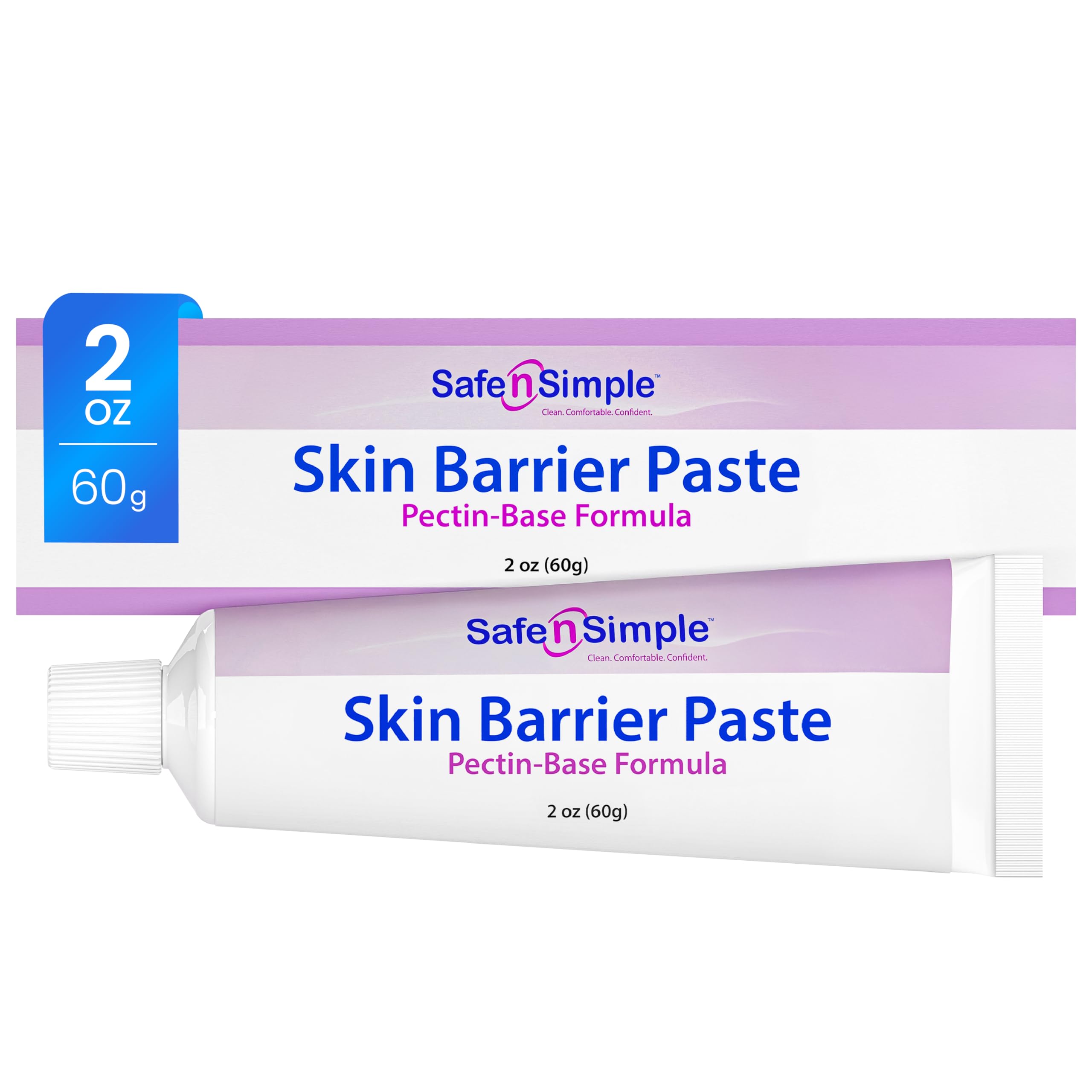 Safe n' Simple Stoma Skin Barrier Paste - 2 oz - Protective Ostomy Supplies - Stoma Adhesive Skin Protectant Paste - Ostomy Skin Barrier, Classic Formula Pectin Based