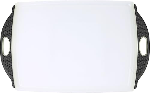 Miniatura 3 de Dexas Tabla de cortar de granito pesado con asas de punta, 10 x 15 pulgadas, poliéster de granito pesado