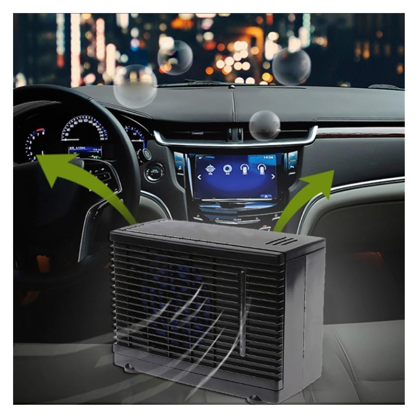 Amazon | 12V 60W 調整可能なカーエアコン、クーラー冷却ファン