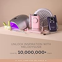 Vista 7 de MelodySusie P-Plus30GT - Lámpara de uñas profesional inalámbrica con base de metal, secador de uñas con sensor inteligente para salón y bricolaje