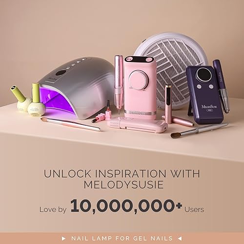 Miniatura 7 de MelodySusie P-Plus30GT - Lámpara de uñas profesional inalámbrica con base de metal, secador de uñas con sensor inteligente para salón y bricolaje