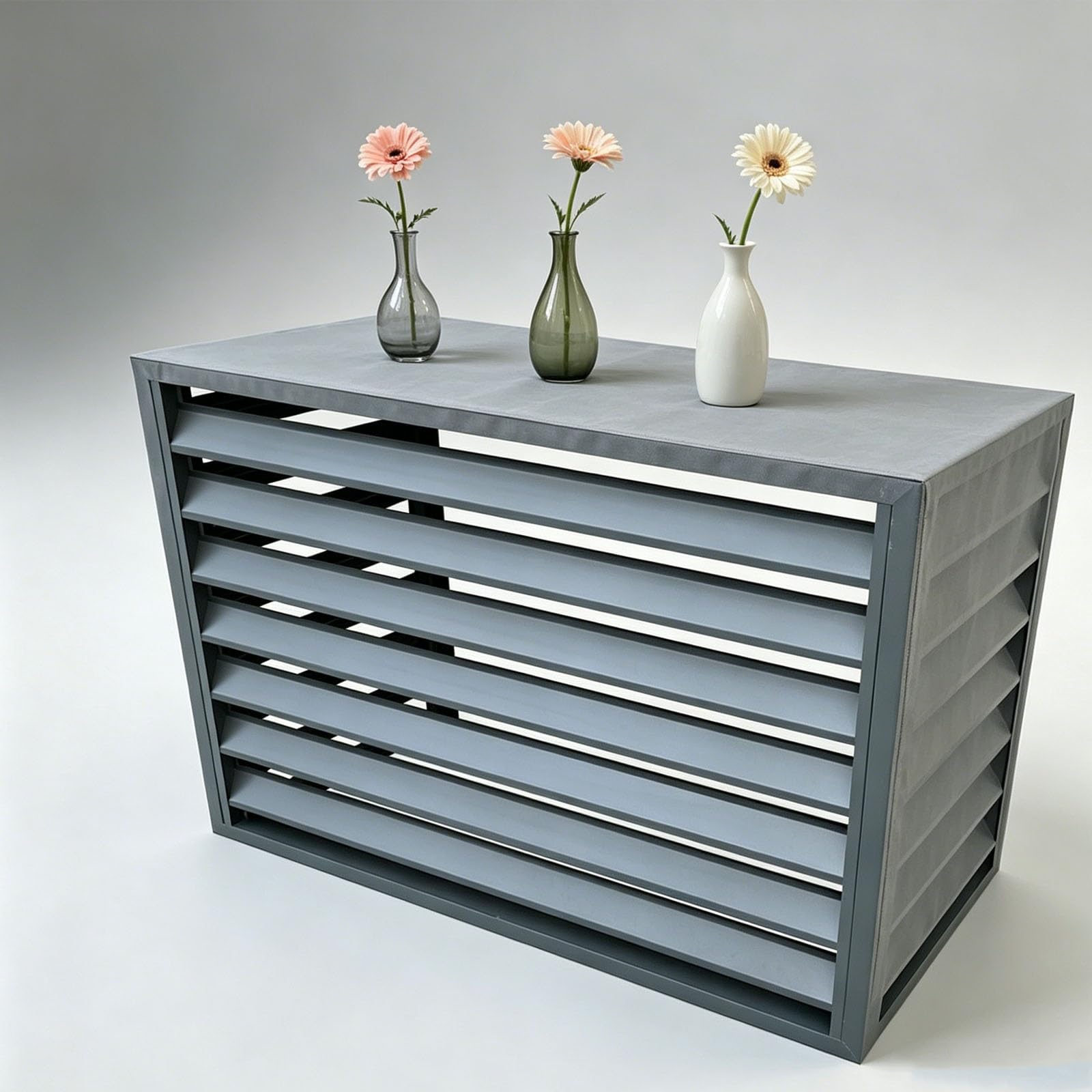 MDEUFYWEGB Aluminum alloy outdoor unit air conditioner cover, mini split condenser cover, concealed air conditioner sunshade, suitable for garden terraces.(C,100 * 70cm/39.4 * 27.6in)