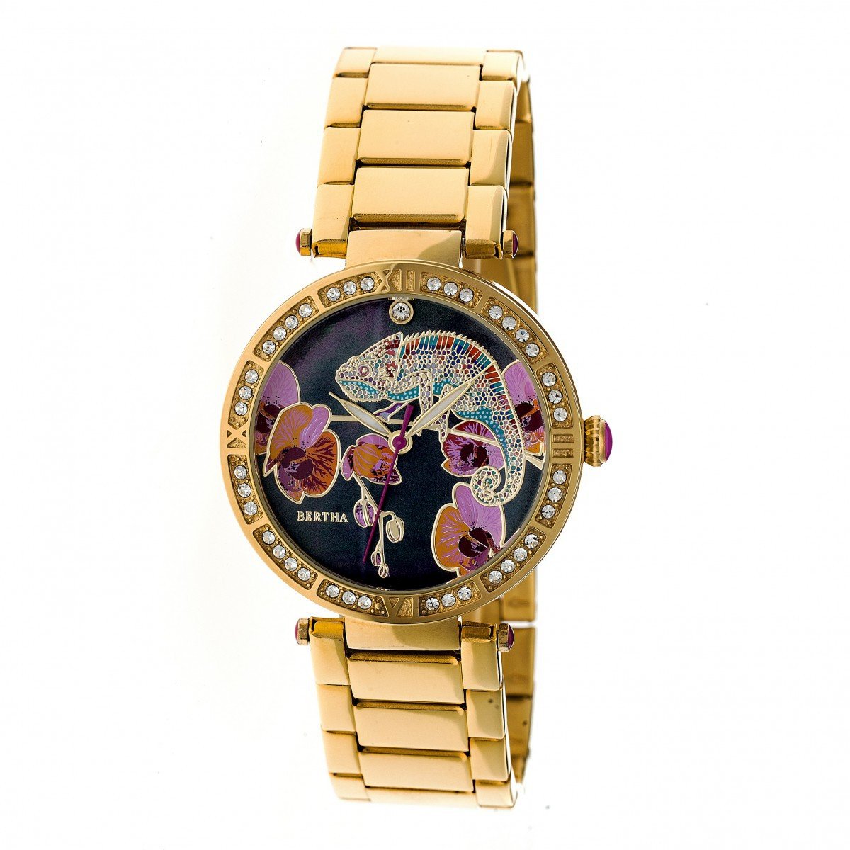 BERTHACamilla Mother-of-Pearl Watch with Crystals
