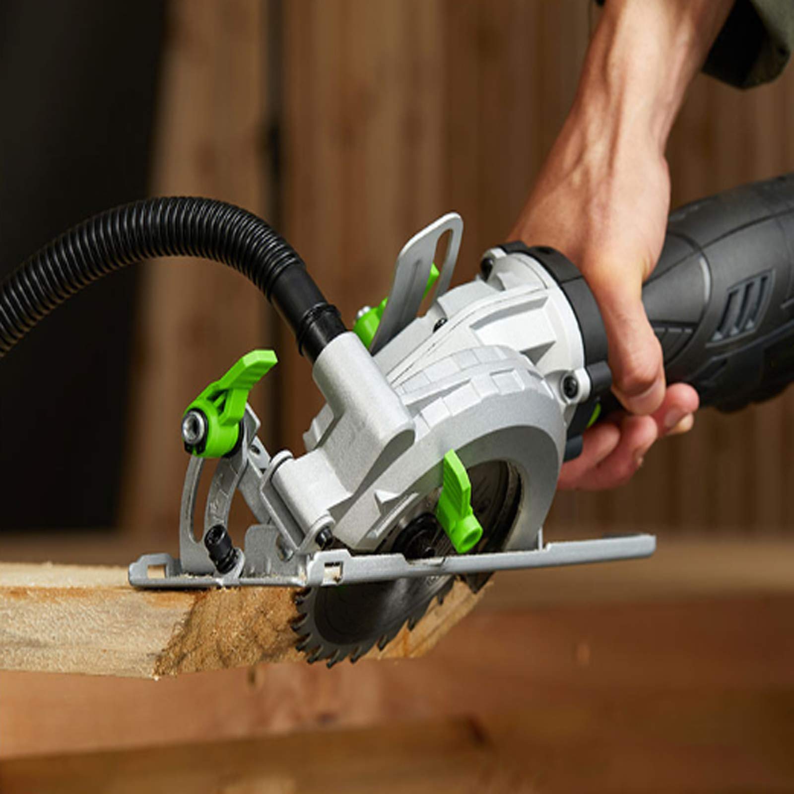 Mini Circular Saw, Circular Saw with 9 Saw Blades,Scale Ruler