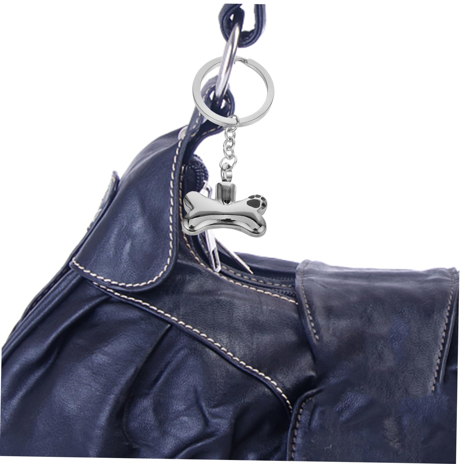 INOOMP 5 Pz Portachiavi con Osso di Cane Portachiavi con Collana a urna Portachiavi di simpatia Ciondolo Urna Memoriale Portachiavi con urna Portachiavi urna di Cenere