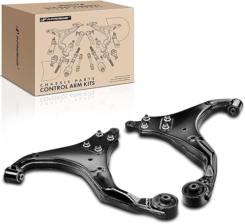 A-Premium 2 brazos de control delanteros inferiores, con buje, compatible con Kia Sportage 2005-2010, Hyundai Tucson 2005-2009
