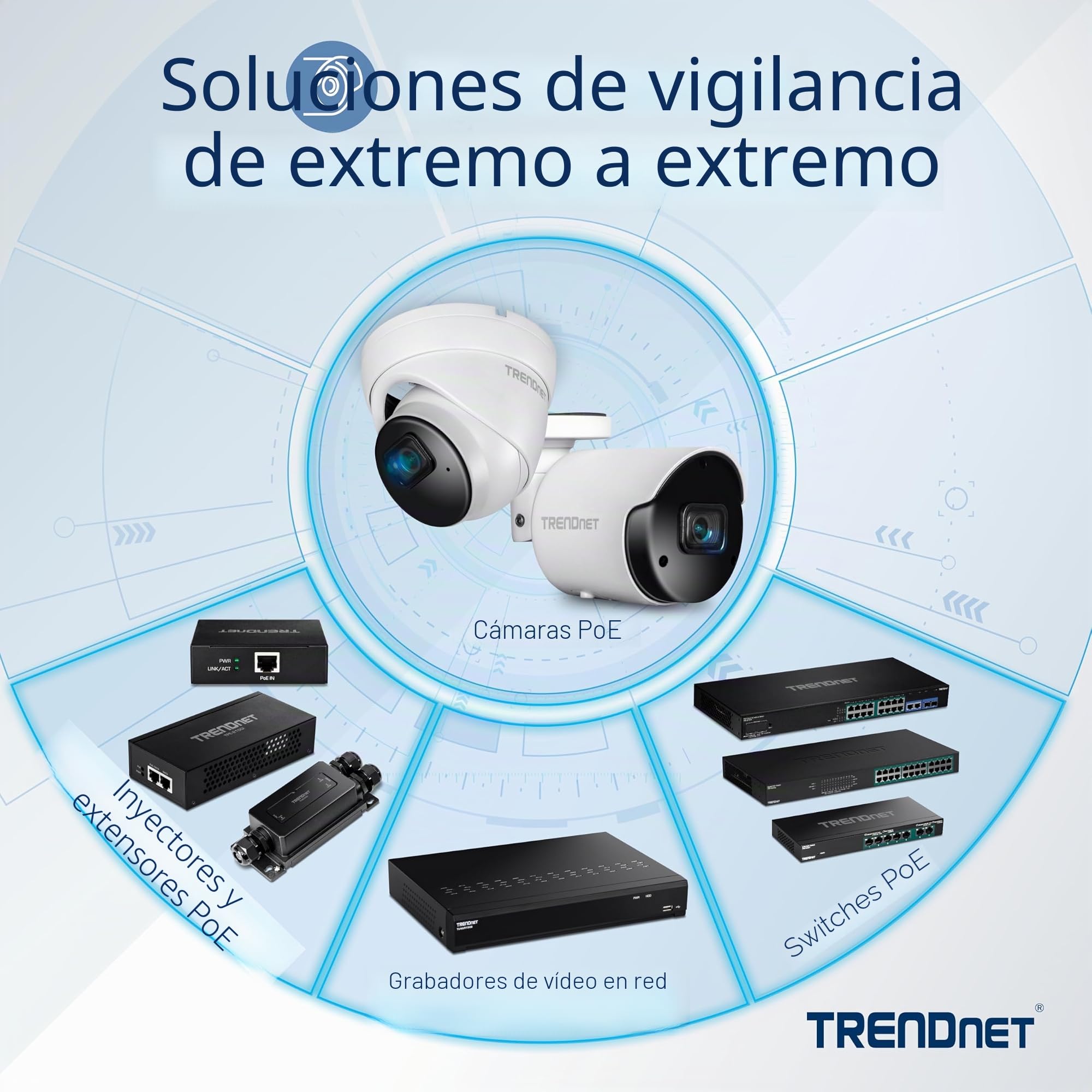 TRENDnet, TI-PE80, Switch Industrial DIN-Rail PoE+ Fast Ethernet de 8 Puertos, conmutador de Red no administrado IP30, presupuesto de Potencia PoE de 200 W | Sin administrar, 8 puertos Fast Ethernet PoE+, carcasa con clasificación IP50, cumple con NDAA TA