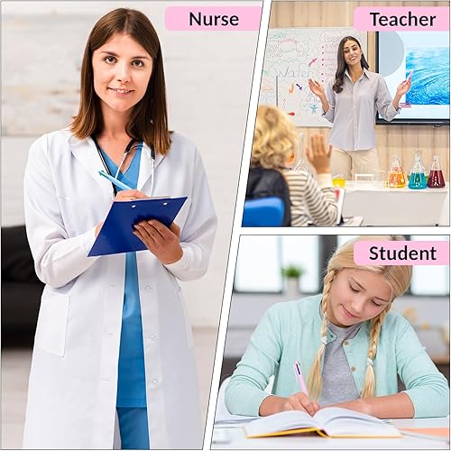 Miniatura 7 de Sooez 8 bolígrafos multicolor de 0.020 in, 4 en 1, bolígrafos de enfermería retráctiles de punta fina, bolígrafo multicolor en uno para artículos