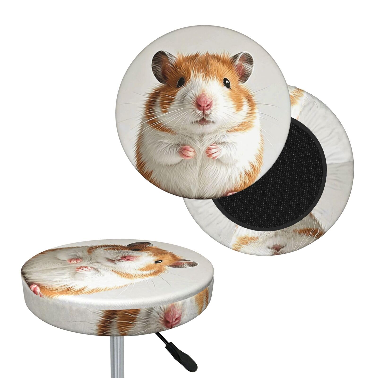 FekiLoot Hedgehog Round Bar Stool Covers Stretch Washable Bar Stool Covers Dustproof Slipcover Bar Chair Covers with Elastic Band for Bar Kitchen Living Room Decor 13 Inch