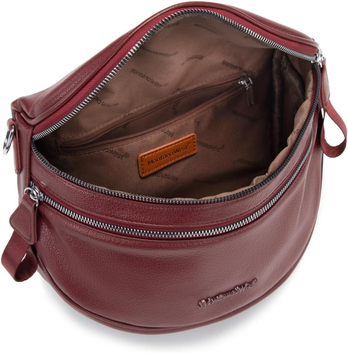 Montana West Crossbody Bags for Women Large Bum Bag Sling Belt Purse Fanny Packs with Adjustable Wide Strap