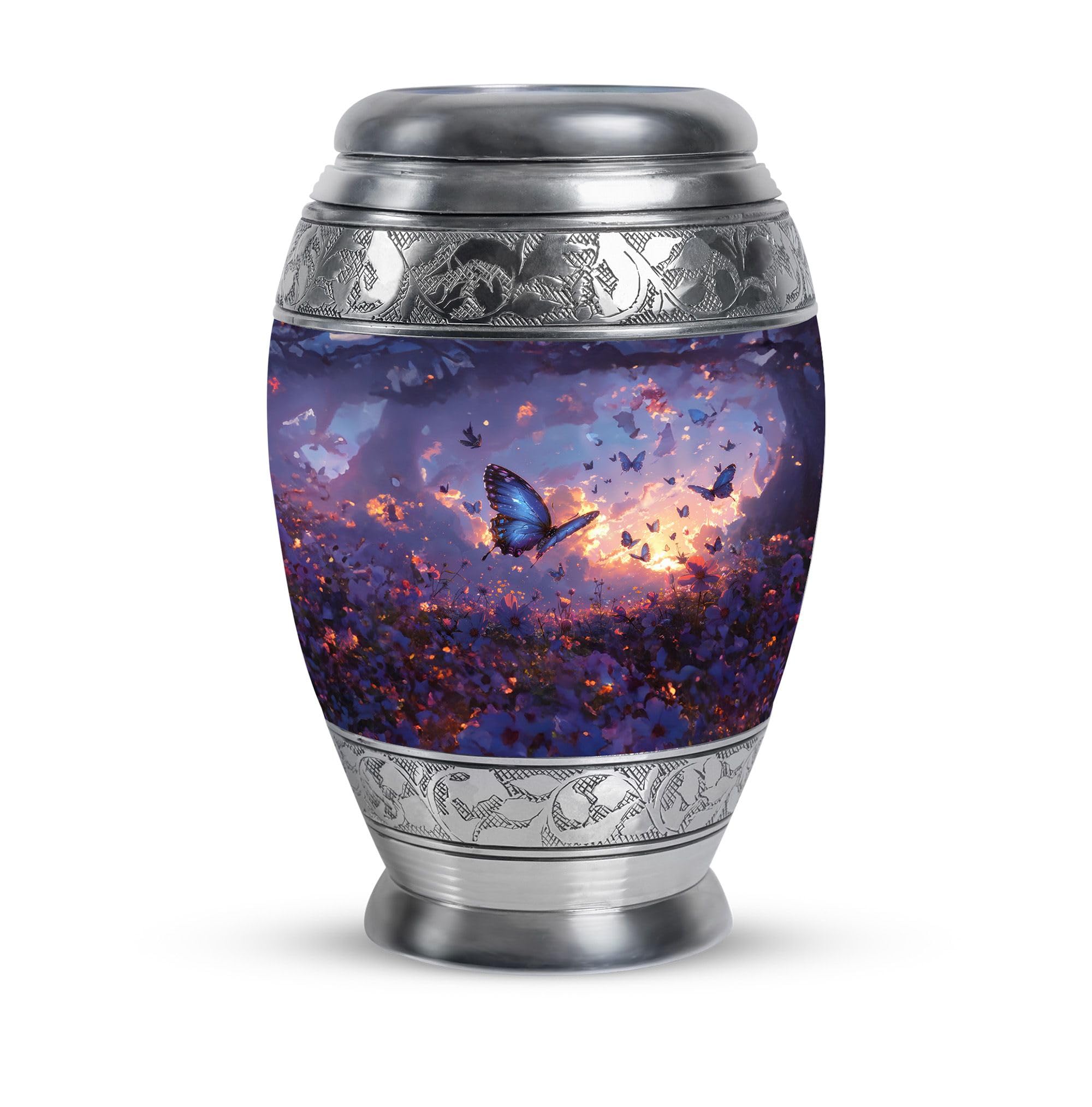 YATHABHISA Twilight Butterflies Small Urns for Human Ashes Unique Urn for Ashes for Women Urn for Ashes Adult Male Cremation Urns for Human Ashes Mini Urns for Human Ashes (Size