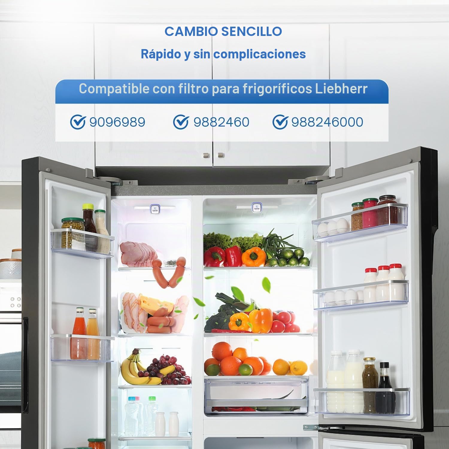 GOLDEN ICEPURE para filtro de aire fresco Liebher refrigerador 9096989, 9882429, 9882460, filtro de aire fresco Liebher para 7440021-00, 4 piezas