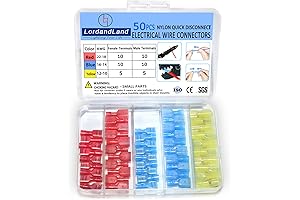 50PCS Nylon Spade Quick Disconnect Connectors Kit