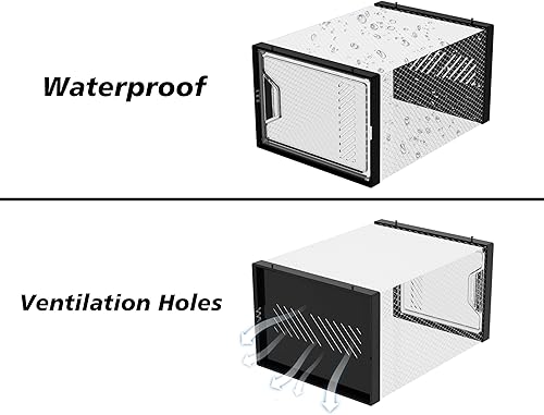 Miniatura 5 de Almacenamiento de zapatos, paquete de 12 organizadores de zapatos grandes para armario, cajas de zapatos apilables de plástico transparente para