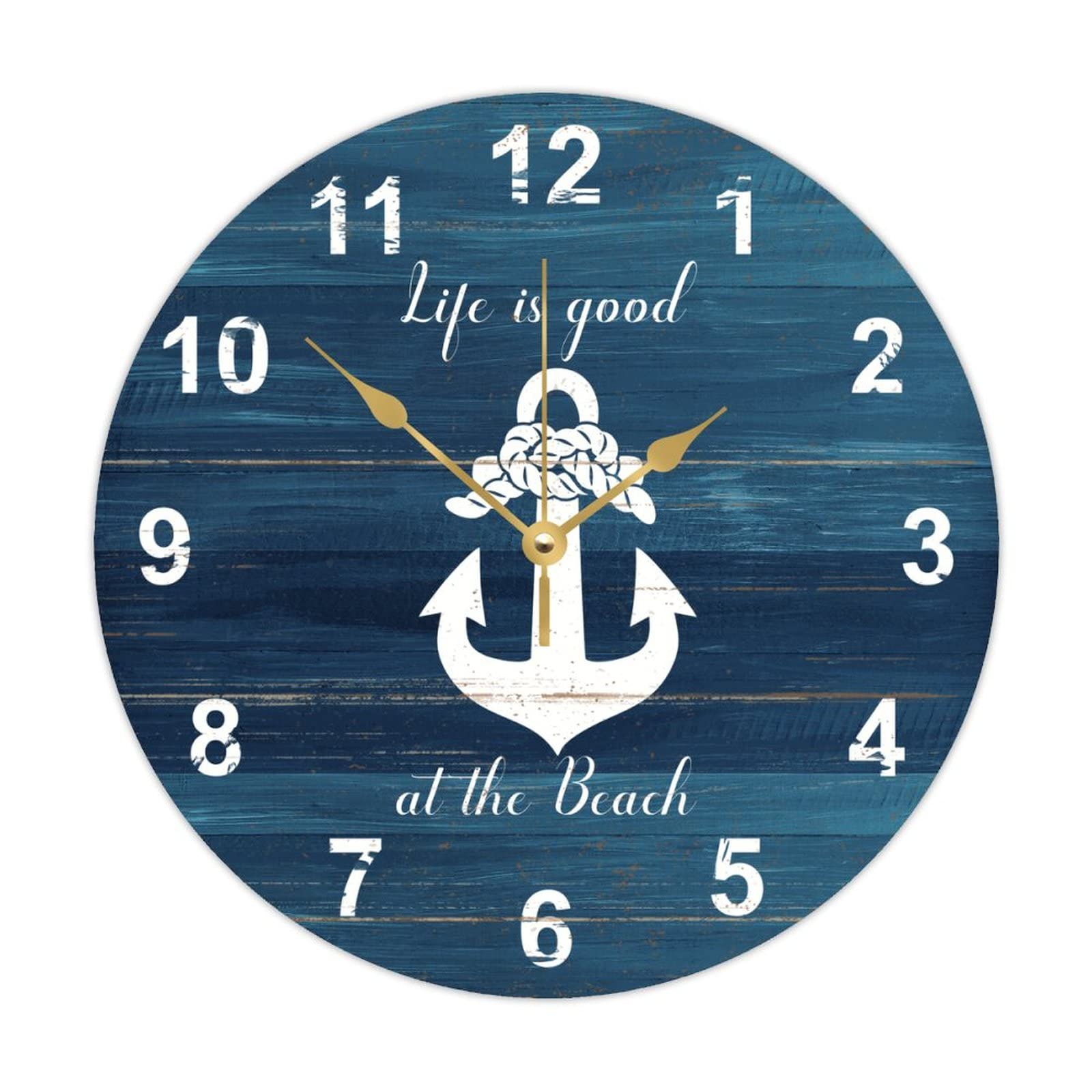 Horloge de plage océan en bois pour cadeau déco