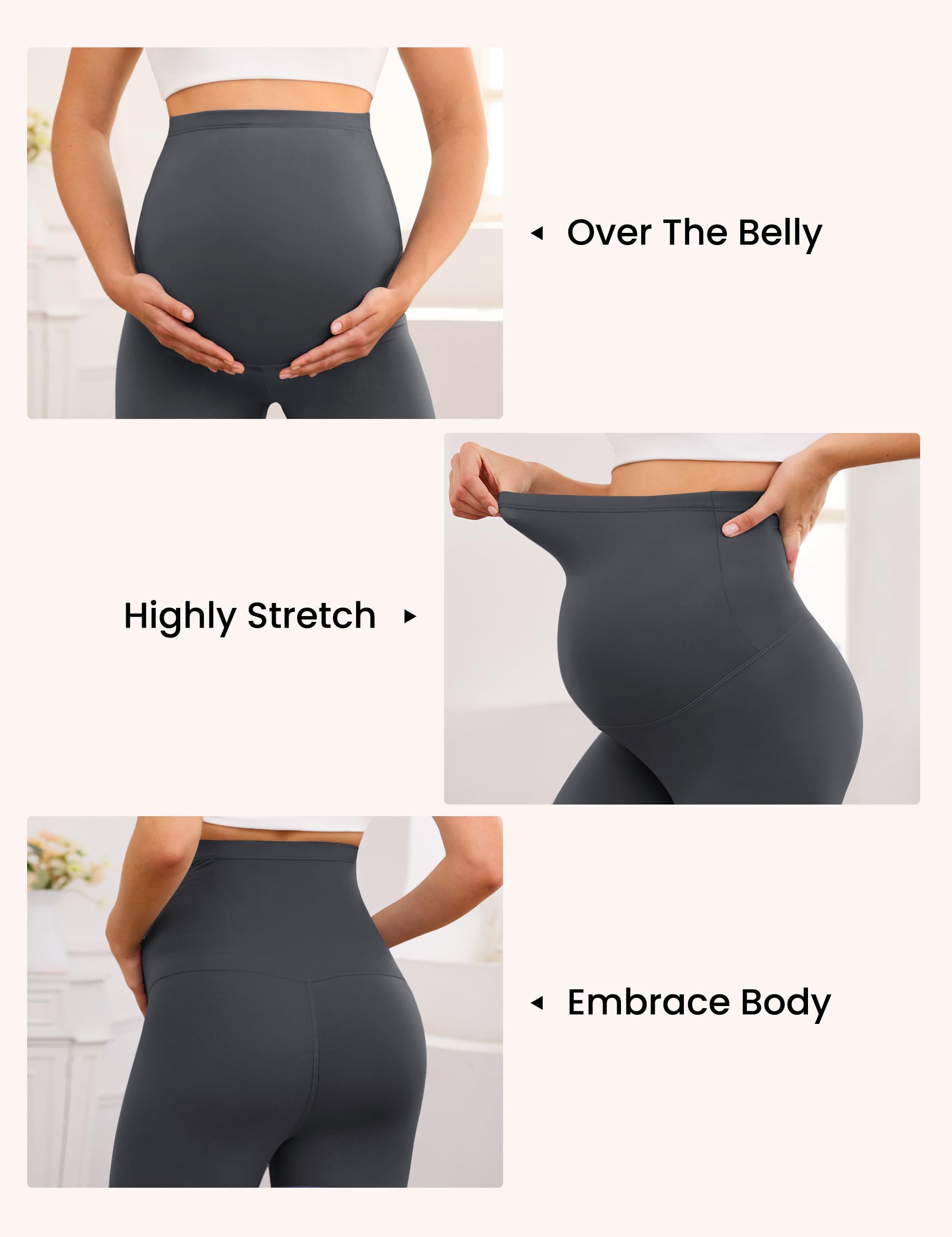VALANDY Creamlush - Pantaloncini premaman da 12,7 cm, morbidi e comodi, da motociclista, per yoga, lounge, abbigliamento sportivo