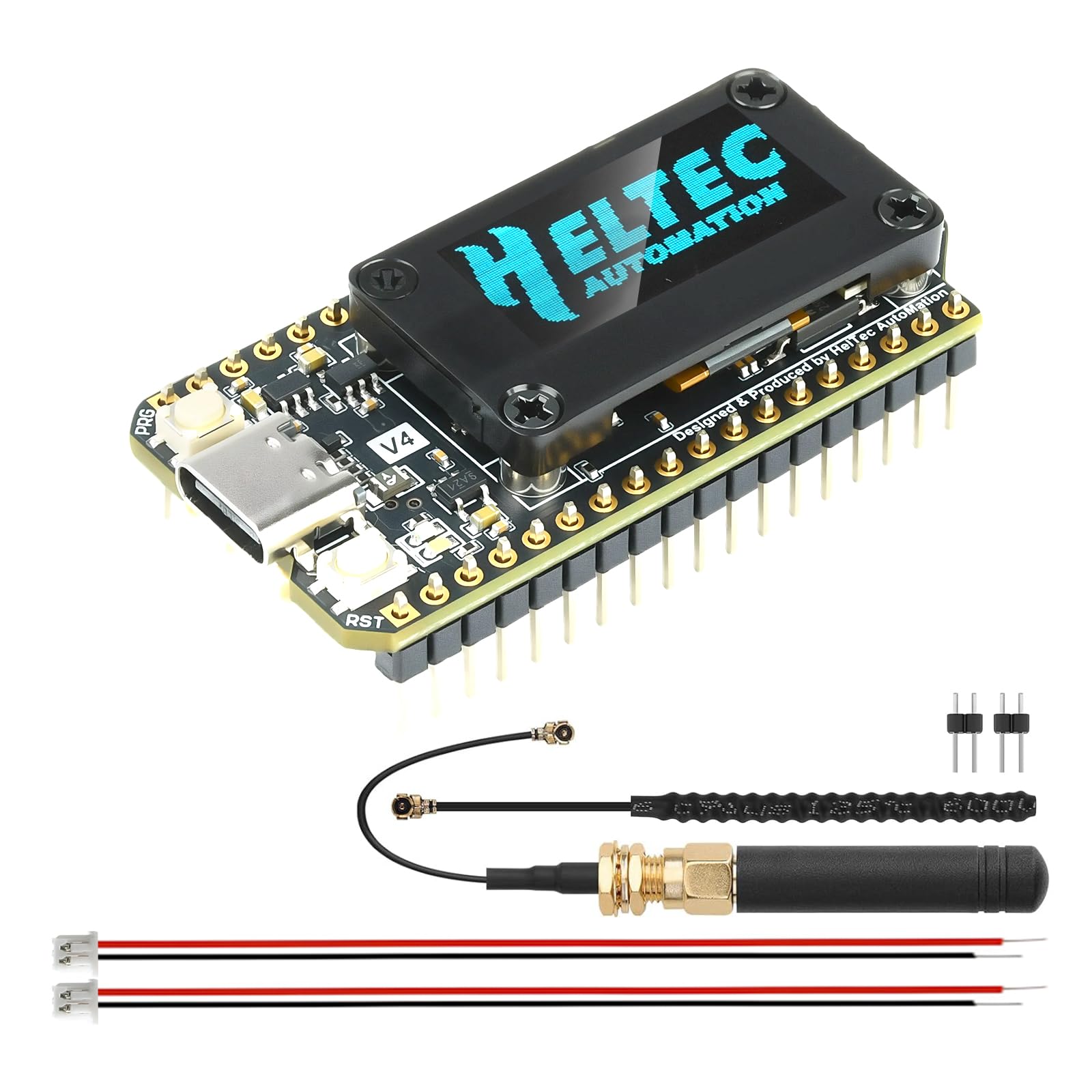 Heemol dla LoRa 32 V4 ESP32 płyta rozwojowa z 0,96-calowym ekranem OLED, Bluetooth, WiFi, ESP32-S3R2, SX1262, moduł z chipem, płyta rozwojowa do urządzeń Meshtastic IoT, inteligentny dom i