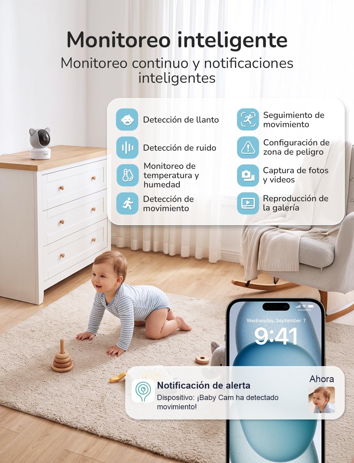 GHB Cámara Camara Vigilancia Bebe de Modelo de BABY6T