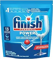 Finish Powerball Detergente para Lava Louças em Tabletes e Secante, 13 Tabletes