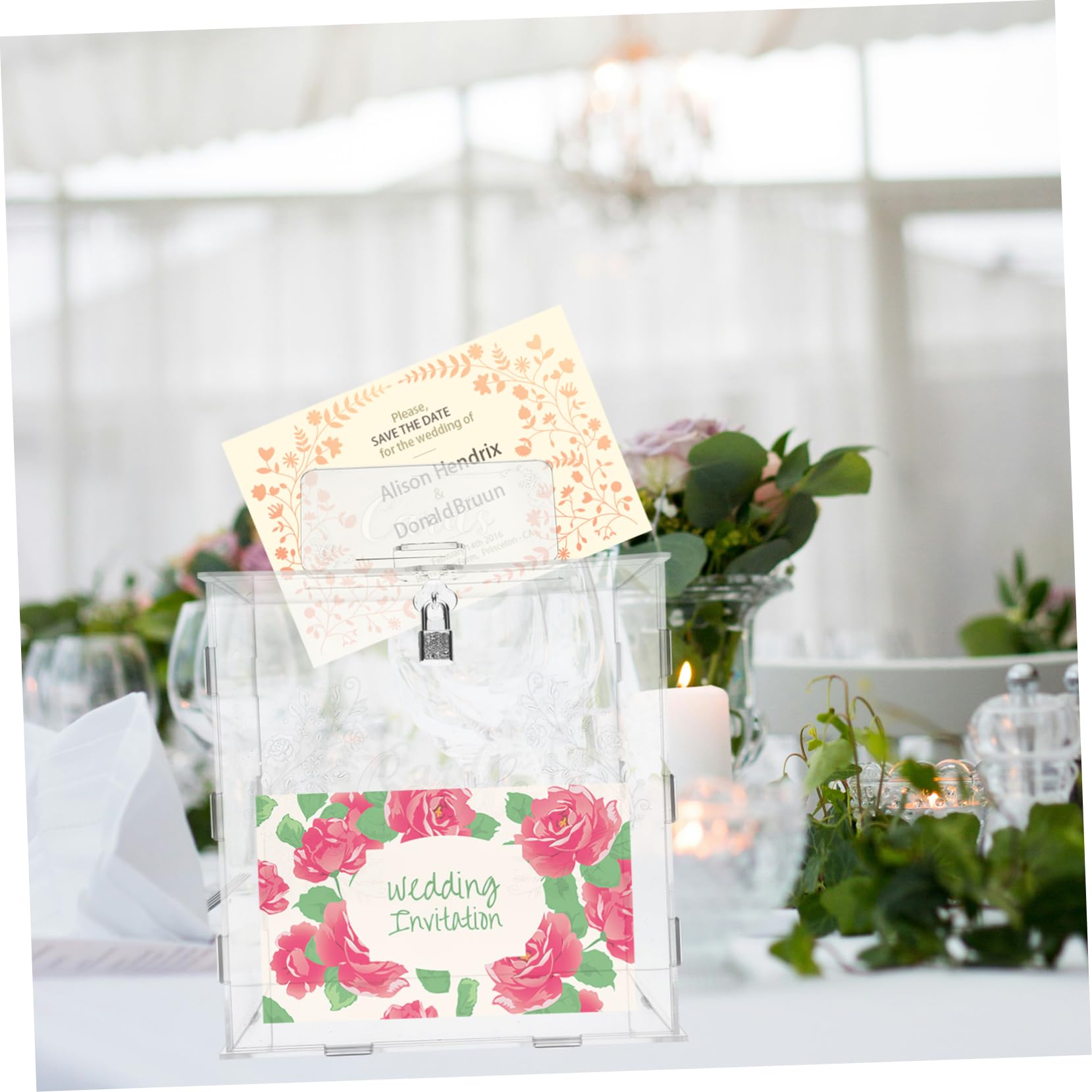 SHOWERORO Hochzeitskartenbox Aus Strapazierfähigem Transparente Spardose Für Geldgeschenke Multifunktionale Aufbewahrung Für Karten Wünsche Und Erinnerungen Für Hochzeiten Und Partys