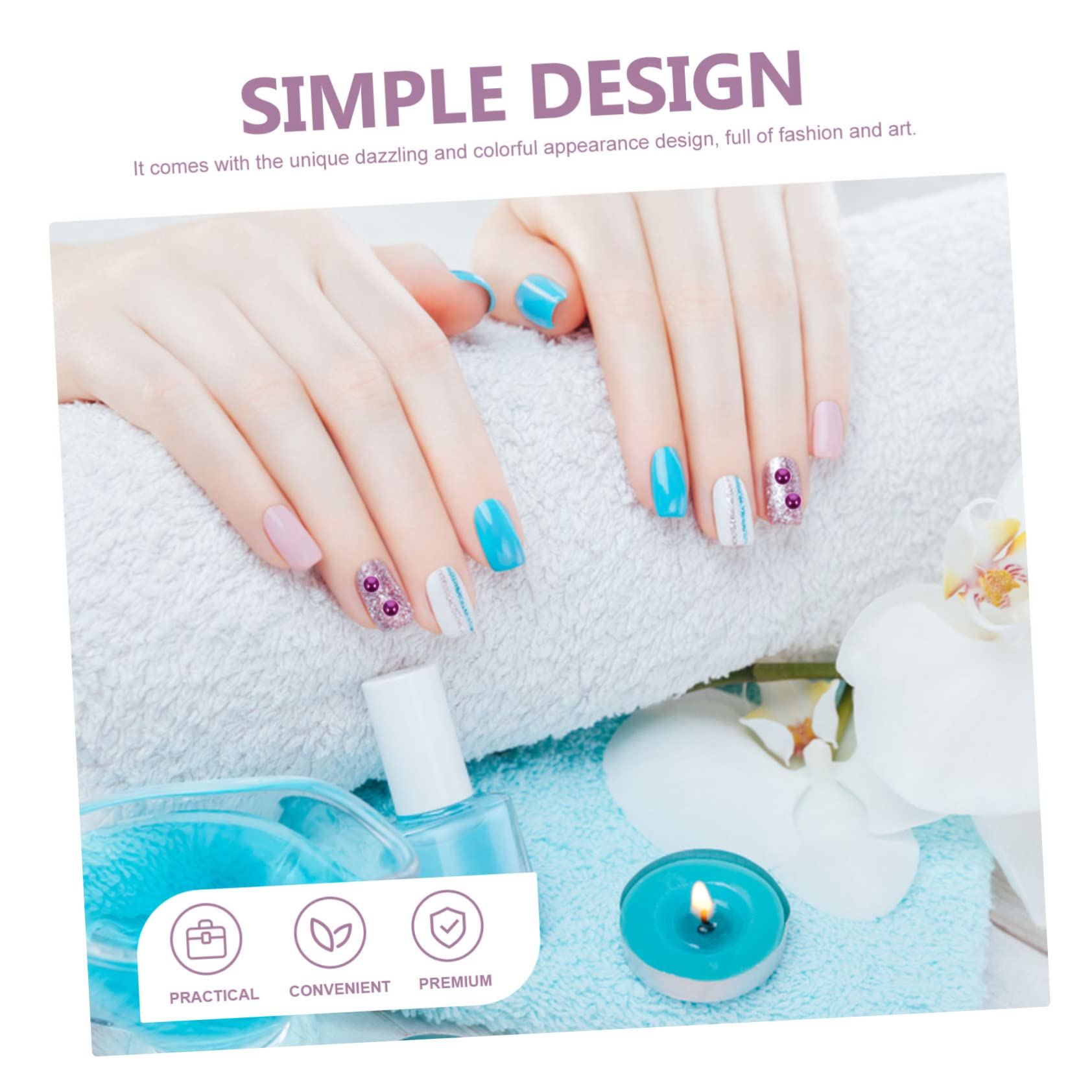 3 Pezzi Decorazioni Unghie Multi Sacchetti Adesivi Nail Art Eleganti Accessori per Manicure Facile Utilizzo Resistente All Usura per Personale
