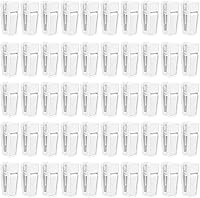 Vista 1 de Blcculi 50 clips de plástico para colgar bebés, agarre fuerte para perchas delgadas y de terciopelo (blanco)