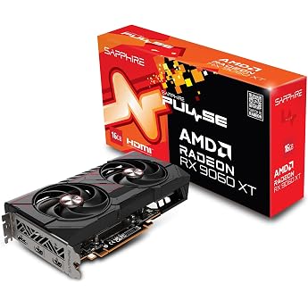 SAPPHIRE PULSE Radeon RX 9060 XT GAMING OC 16GB Graphics Board 11350-03-20G VD9219