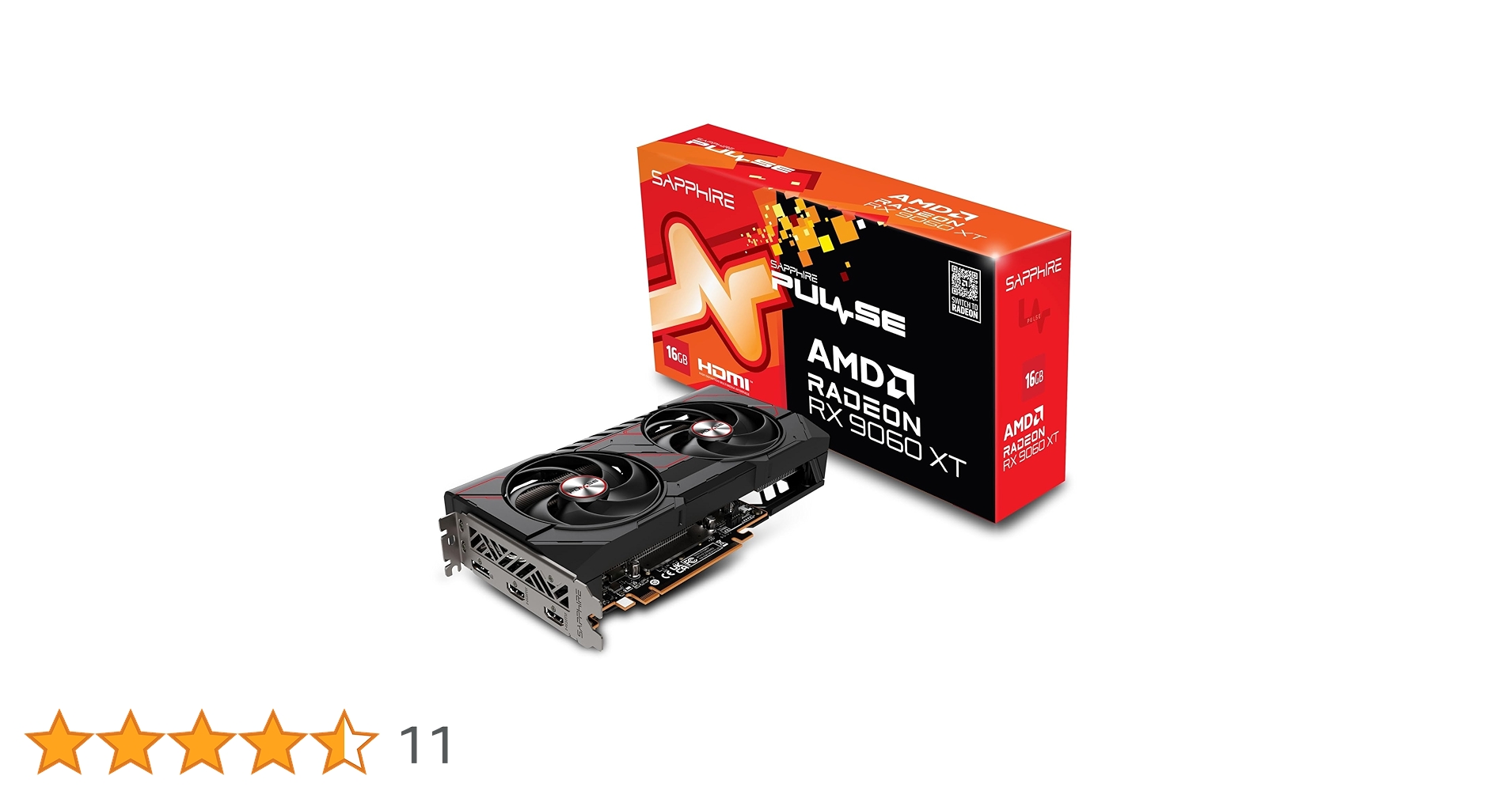 Amazon | SAPPHIRE PULSE Radeon RX 9060 XT GAMING OC 16GB