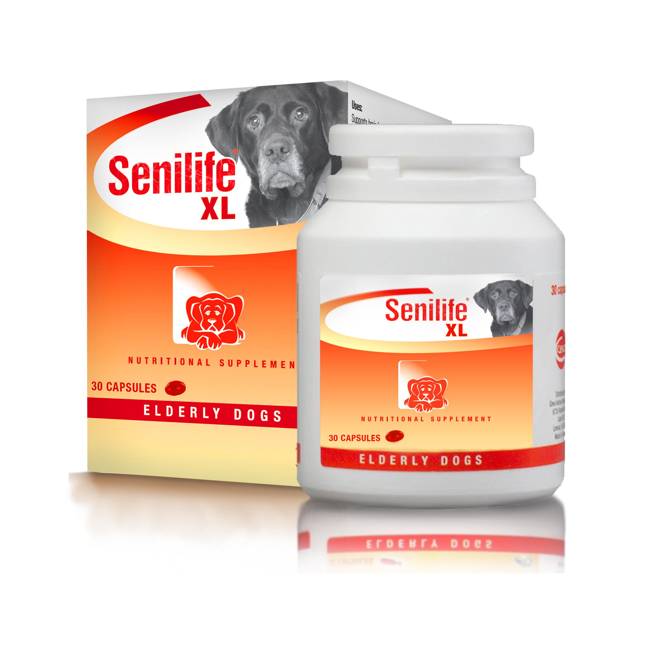 Senilife XL Cognitive Support Capsules for Senior Dogs, Brain Health & Cognitive Function Supplement for Large Breeds, Supports Memory, Learning & Mental Alertness, 30 Capsules