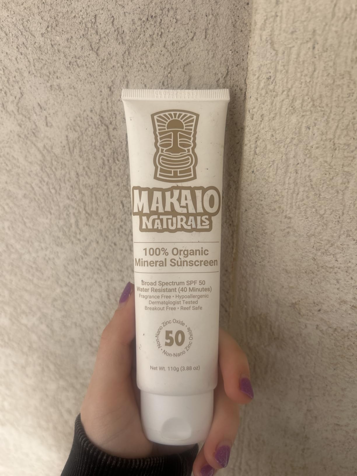 Makaio Naturals 100% Organic Mineral Sunscreen SPF 50 for Kids & Family – Face & Body, Unscented, No White Cast, Non-Nano Zinc, Reef Safe, Vegan, Hypoallergenic, Dermatologist Tested, 3.88 fl oz