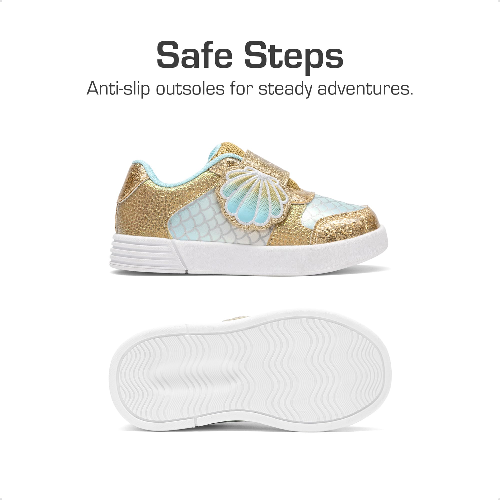 DREAM PAIRS Zapatillas brillantes de dibujos animados para niñas | Parte superior brillante sin esfuerzo con y plantilla cómoda, suela ligera antideslizante para uso casual, escuela, caminata