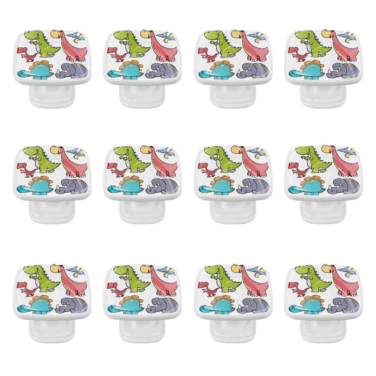 Boutons de tiroir dinosaure pour poignée de porte enfant x12
