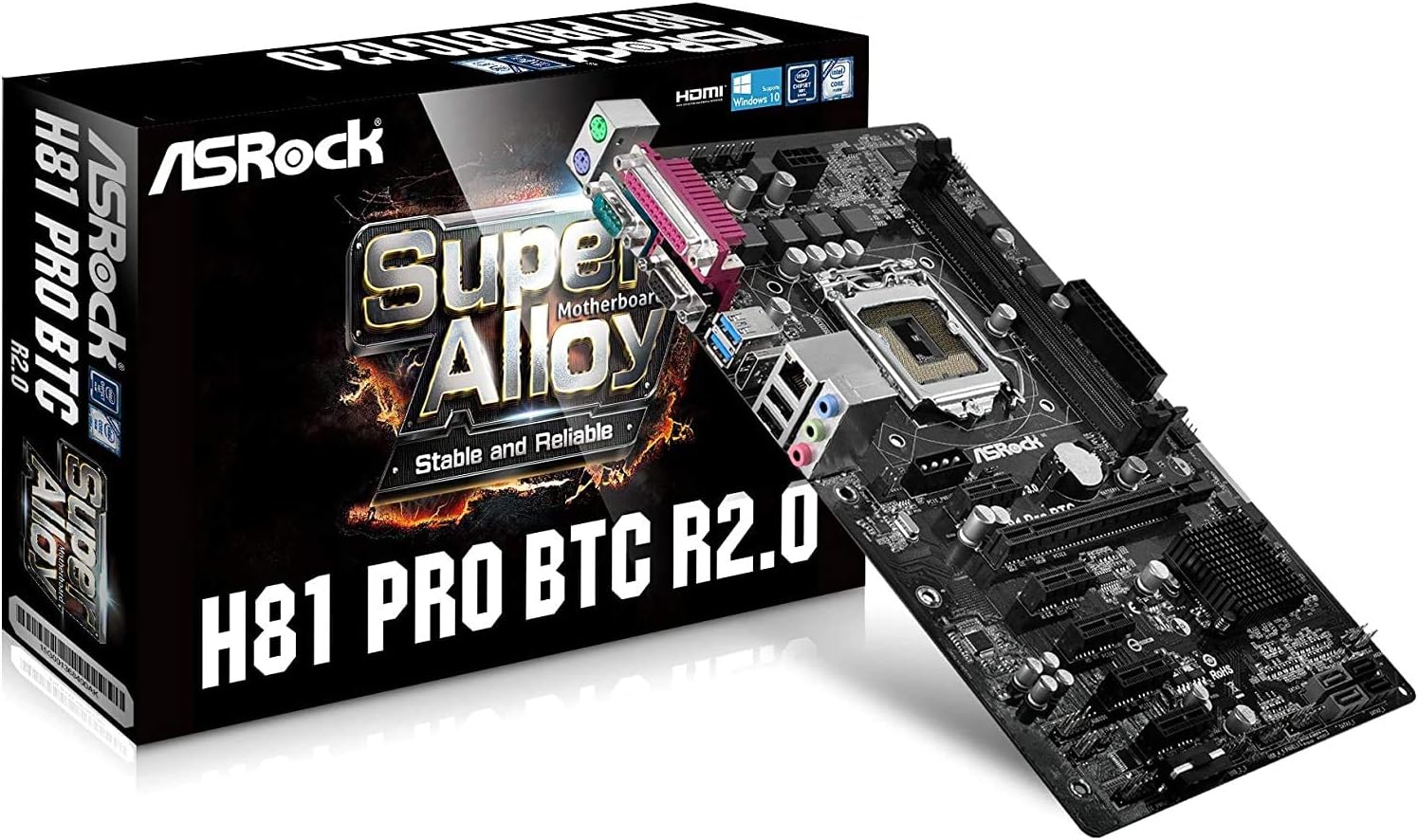 ASRock Motherboard ATX DDR3 1066 LGA 1150 H81 PRO BTC