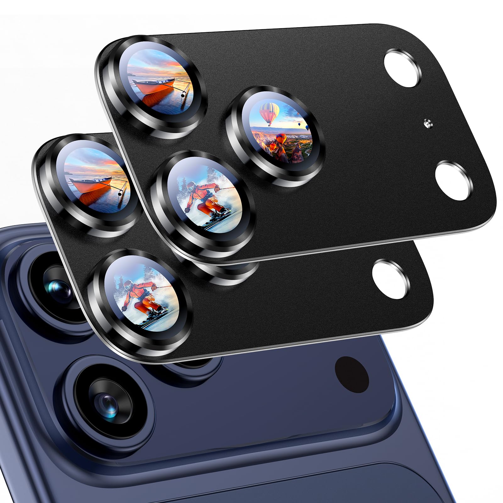 Uyiton for iPhone 17 Pro Max Camera Lens Protector, Metal Frame Glass Cover