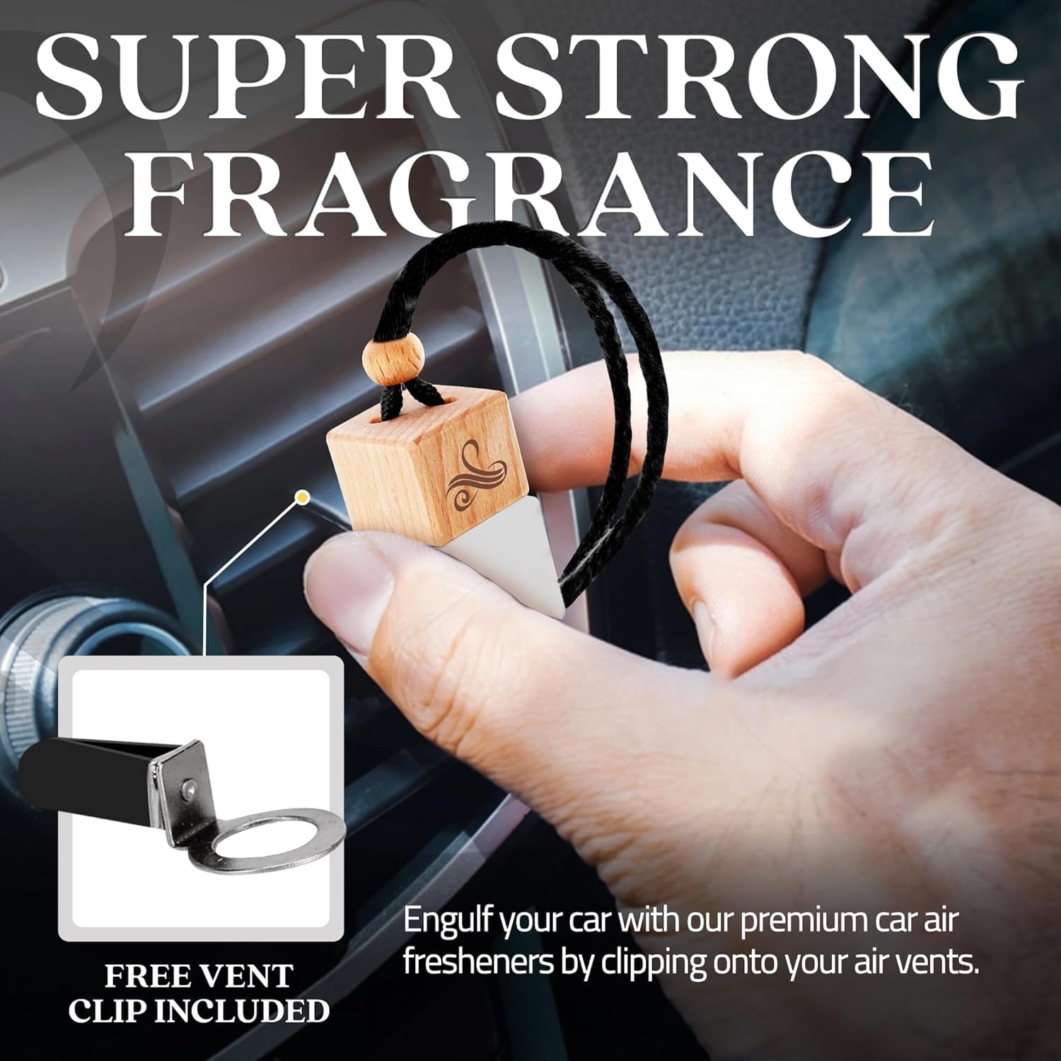 Inspirado en Inv.ictus Ambientador de coche para hombre, difusor de lujo de larga duración, perfume de aroma automotriz, ambientador automático con clip de ventilación, tecnología eliminadora de
