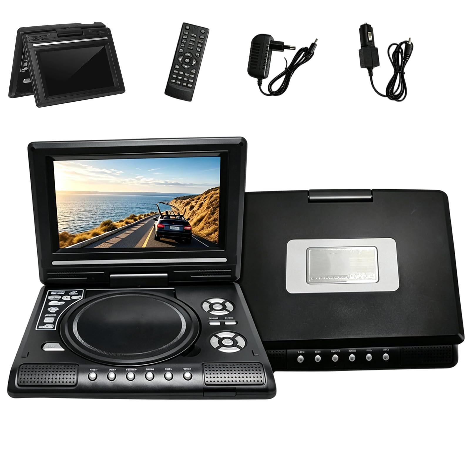 Reproductor portátil de DVD/EVD HD de 7,8", con Pantalla