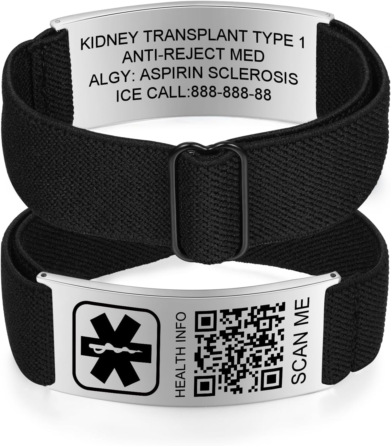 Upgrade Medical Bracelets Men Women with QR Code Medical Alert ID Bracelets