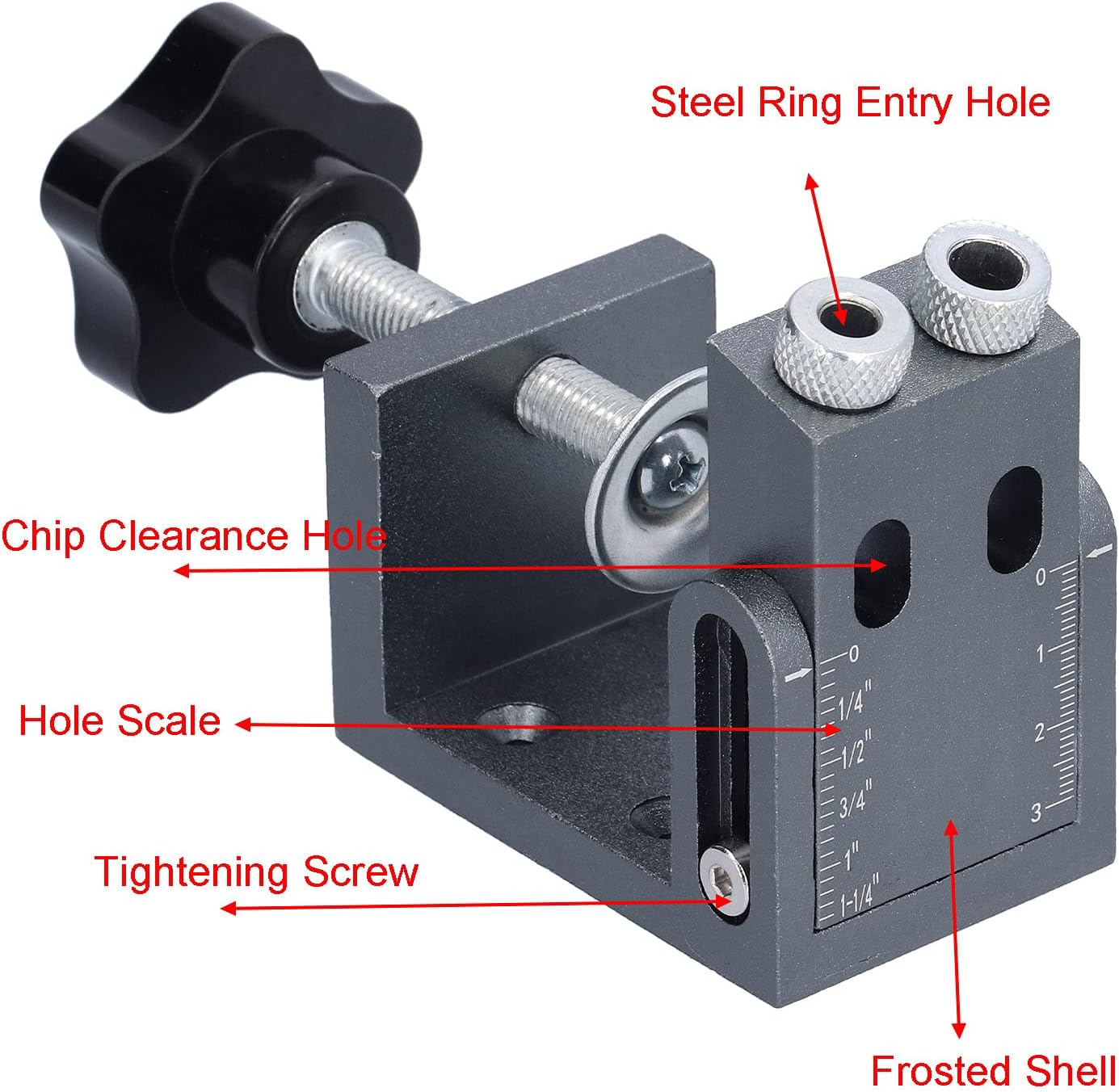 52Pcs Pocket Hole Jig Set,Woodworking Oblique Pocket Hole Jig System with 15 Degree Joint Woodwork Guides Joint Carpentry Locator for Woodworking Angle Drilling Holes