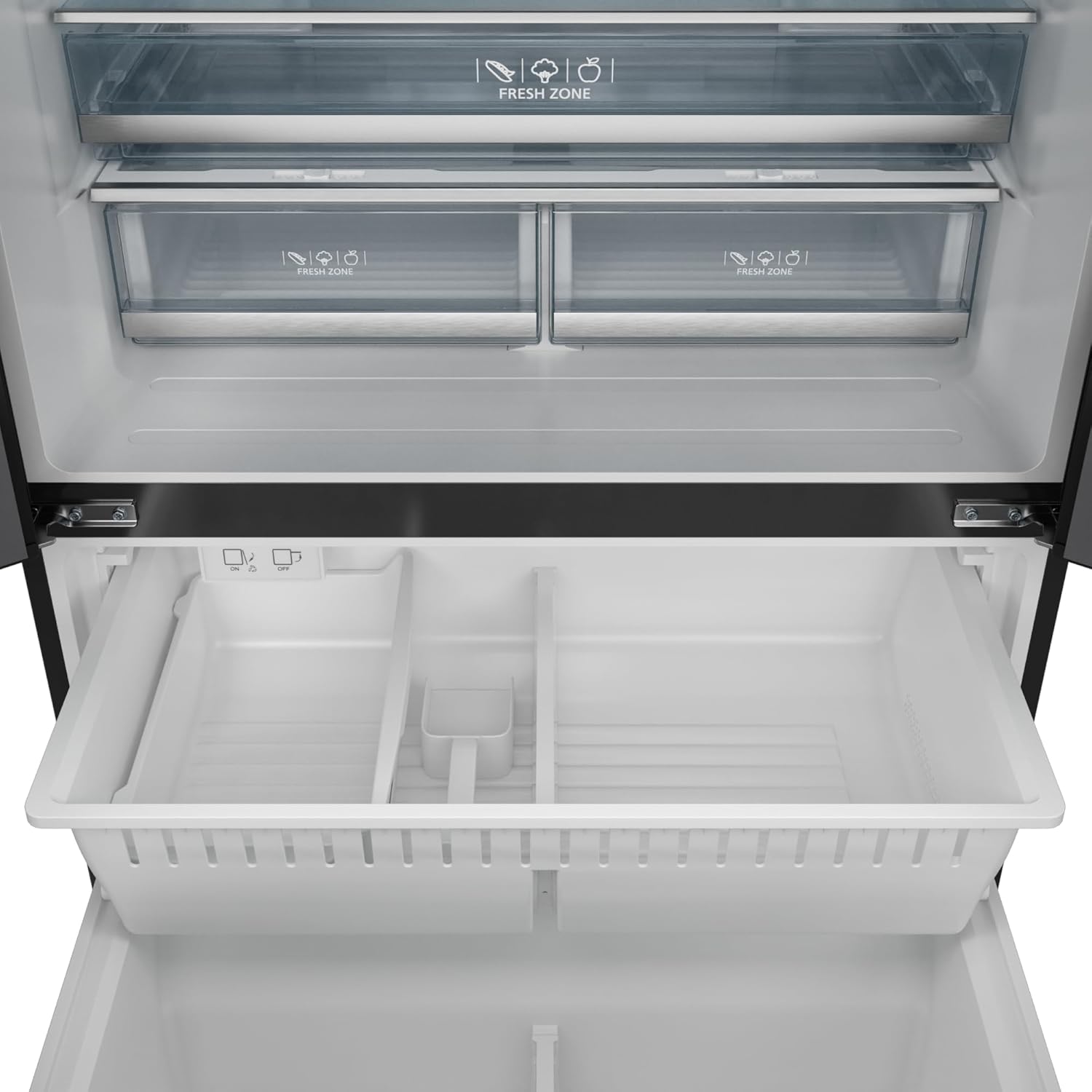 Thor Kitchen Gordon Ramsay 36 Inch 20.3 cu ft French Door Counter Depth Refrigerator with Ice Maker in Black/Stainless Steel