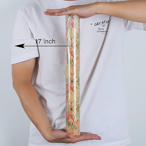 Vista 15 de Aimyoo Rollo de papel de estraza floral, papel de regalo de flores vintage para todas las ocasiones, para bodas, cumpleaños, despedidas de soltera